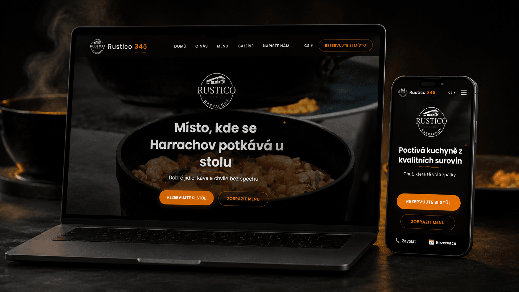 Rustico - moderní gastro web